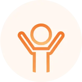 独立を表す人物のアイコン